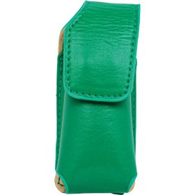 DELUXE GREEN LEATHERETTE HOLSTER FOR RUNT STUN GUN – MAGNETIC CLOSURE & BELT CLIP