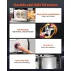 Commercial Meat Grinder, 5 Lbs/Min Capacity, #5 Electric Meat Mincer with 3 Plates, 3 Sausage Stuffing Tubes
