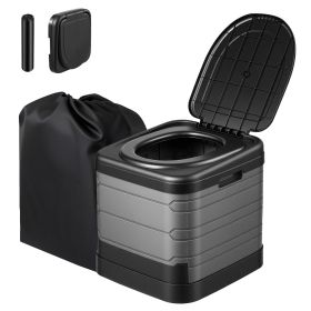 Portable Toilet, 330 lbs Load Capacity, Folding Camping Toilet for Adults, Outdoor Travel Potty with Carry Bag, Trash Bags, Suitable for Home Use