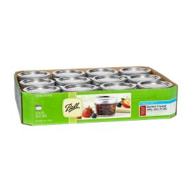 Ball Quilted Crystal Canning Jelly Jars – 4 oz, 12 Count with Lids & Bands, Made in USA