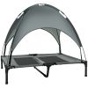 PawHut Elevated Dog Bed with Canopy | 66 lb Portable Pet Cot