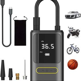 Tire Inflator Portable Air Compressor 150PSI Air Pump for Car Tires Emergency LED Light for Car Motorcycle Bike Ball
