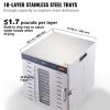 VEVOR 10-Tray Stainless Steel Food Dehydrator – 1000W, 86°F–194°F Adjustable Temperature & 48-Hour Timer