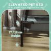 PawHut Elevated Dog Bed with Canopy | 66 lb Portable Pet Cot
