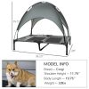 PawHut Elevated Dog Bed with Canopy | 66 lb Portable Pet Cot