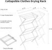 Foldable Drying Rack Clothing,Clothes Drying Rack Folding Indoor and Outdoor Rack,Laundry Drying Rack Collapsible-White