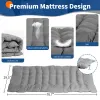 Folding Camping Cot Bed with Soft Pad, Portable Outdoor Cot, Adults Sleeping Bed for Home Office Nap Beach Travel, Gray
