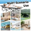Folding Camping Cot Bed with Soft Pad, Portable Outdoor Cot, Adults Sleeping Bed for Home Office Nap Beach Travel, Gray