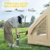 Inflatable Camping Tent with Hand Pump, 4 Season Blow Up Tent, Waterproof and Windproof with Mesh Windows and Doors