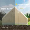 Inflatable Camping Tent with Hand Pump, 4 Season Blow Up Tent, Waterproof and Windproof with Mesh Windows and Doors