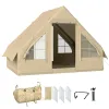 Inflatable Camping Tent with Hand Pump, 4 Season Blow Up Tent, Waterproof and Windproof with Mesh Windows and Doors