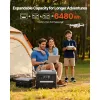 Portable Power Station, 2400W Portable Solar Generator with 200W Foldable Solar Panel