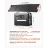 Portable Power Station, 2400W Portable Solar Generator with 200W Foldable Solar Panel