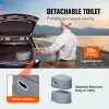 Portable Toilet for Camping, Porta Potty with 1.3 Gal Detachable Inner Bucket & Removable Paper Holder, Commode with Dual Lids
