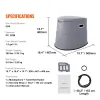 Portable Toilet for Camping, Porta Potty with 1.3 Gal Detachable Inner Bucket & Removable Paper Holder, Commode with Dual Lids
