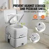 Portable Toilet for Camping, Porta Potty with Carry Bag, 5.3 Gal Waste Tank & 3.2 Gal Flush Tank, Push-Button Pressurized Flush Commode