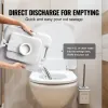 Portable Toilet for Camping, Porta Potty with Carry Bag, 5.3 Gal Waste Tank & 3.2 Gal Flush Tank, Push-Button Pressurized Flush Commode