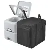 Portable Toilet for Camping, Porta Potty with Carry Bag, 5.3 Gal Waste Tank & 3.2 Gal Flush Tank, Push-Button Pressurized Flush Commode