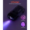 Rechargeable Keychain Flashlight, Mini LED Flashlight with 13 Lighting Modes, Portable Pocket Flashlight with Clip