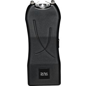 RUNT 80 MILLION VOLT RECHARGEABLE STUN GUN WITH FLASHLIGHT | BLACK, PINK, PURPLE & RED (Safety Technology: Black)