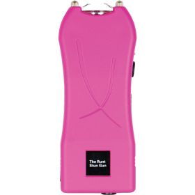RUNT 80 MILLION VOLT RECHARGEABLE STUN GUN WITH FLASHLIGHT | BLACK, PINK, PURPLE & RED (Safety Technology: Pink)