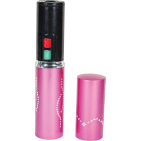 25 MILLION VOLT LIPSTICK STUN GUN WITH 100-LUMEN LED FLASHLIGHT – RECHARGEABLE COMPACT PERSONAL PROTECTION DEVICE (Safety Technology: Pink)