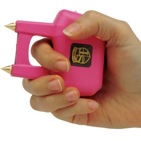 SAFETY TECHNOLOGY SPIKE STUN GUN – 65 MILLION VOLT RECHARGEABLE SELF-DEFENSE DEVICE | BLACK, PINK & PURPLE (Safety Technology: Pink)