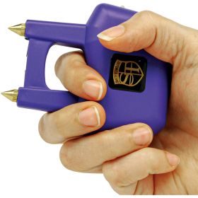 SAFETY TECHNOLOGY SPIKE STUN GUN – 65 MILLION VOLT RECHARGEABLE SELF-DEFENSE DEVICE | BLACK, PINK & PURPLE (Safety Technology: Purple)
