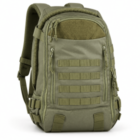 TACTICAL BACKPACK WITH MULTIPLE COMPARTMENTS – MODULAR OUTDOOR DAYPACK FOR HIKING, CAMPING & EVERYDAY CARRY (Color: OD GREEN)