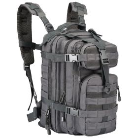 TACTICAL MILITARY BACKPACK – WATER-RESISTANT MULTI-COMPARTMENT SURVIVAL & OUTDOOR DAYPACK (Color: Grey)