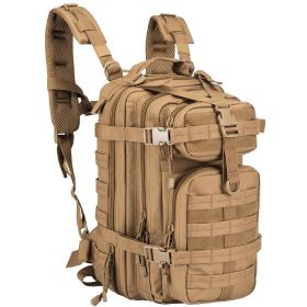 TACTICAL MILITARY BACKPACK – WATER-RESISTANT MULTI-COMPARTMENT SURVIVAL & OUTDOOR DAYPACK (Color: Coyote)