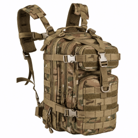 TACTICAL MILITARY BACKPACK – WATER-RESISTANT MULTI-COMPARTMENT SURVIVAL & OUTDOOR DAYPACK (Color: camo)