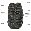 TACTICAL MILITARY BACKPACK – WATER-RESISTANT MULTI-COMPARTMENT SURVIVAL & OUTDOOR DAYPACK