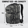 40L TACTICAL MILITARY BACKPACK – MOLLE SURVIVAL BACKPACK WITH MULTIPLE COMPARTMENTS & REMOVABLE WAIST BELT