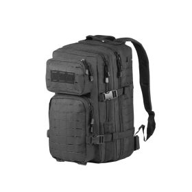 40L TACTICAL MILITARY BACKPACK – MOLLE SURVIVAL BACKPACK WITH MULTIPLE COMPARTMENTS & REMOVABLE WAIST BELT (Color: Black)