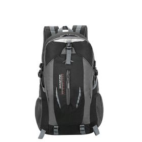 36L LIGHTWEIGHT OUTDOOR HIKING BACKPACK – WATER-REPELLENT NYLON CAMPING & TRAVEL DAYPACK (Color: Black)