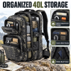 40L TACTICAL MILITARY BACKPACK – MOLLE SURVIVAL BACKPACK WITH MULTIPLE COMPARTMENTS & REMOVABLE WAIST BELT